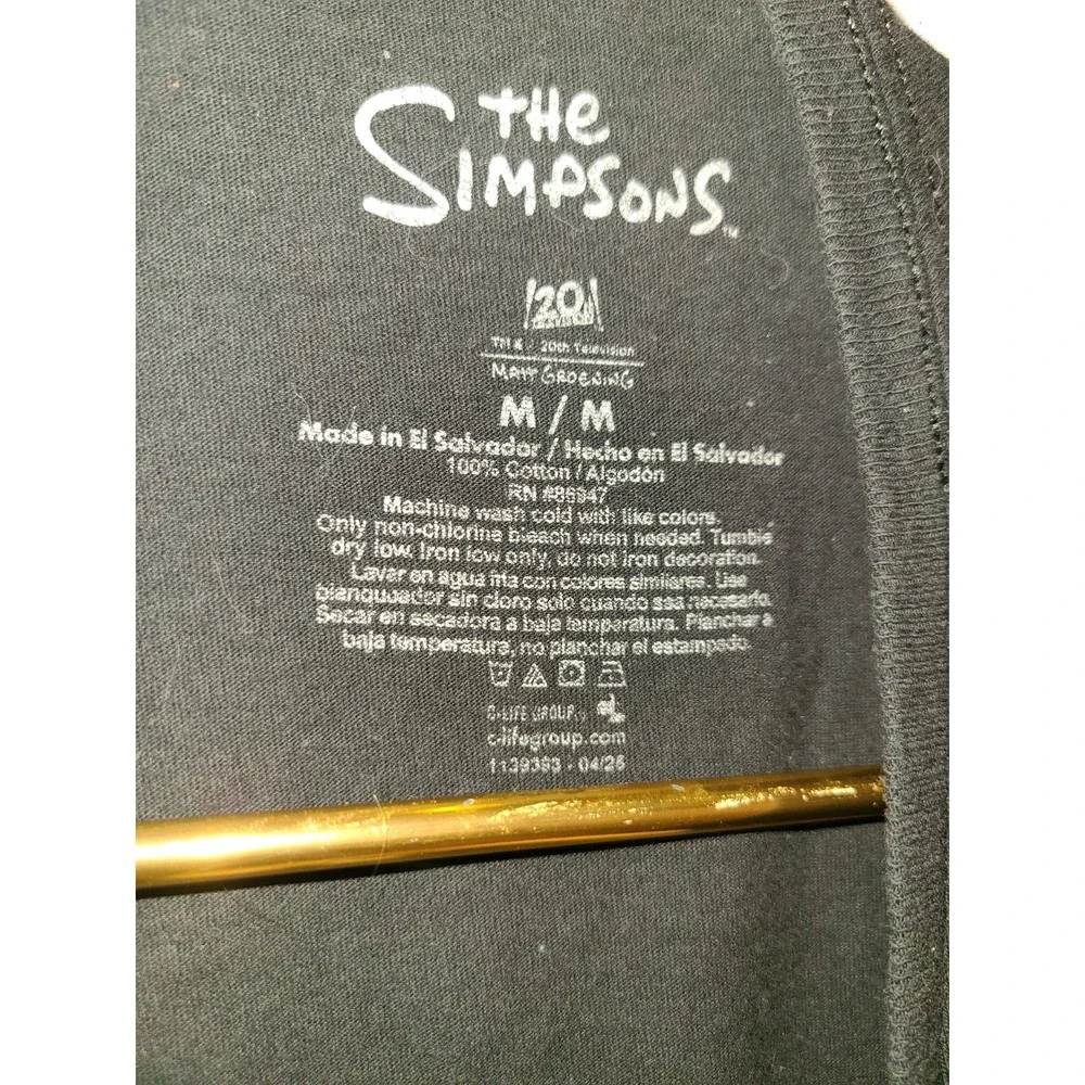 The Simpsons Welcome To The Neighborhood  Black‎ Graphic Tshirt Jr Youth Med